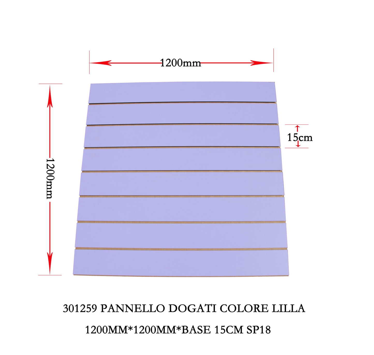 Pannello dogato lilla