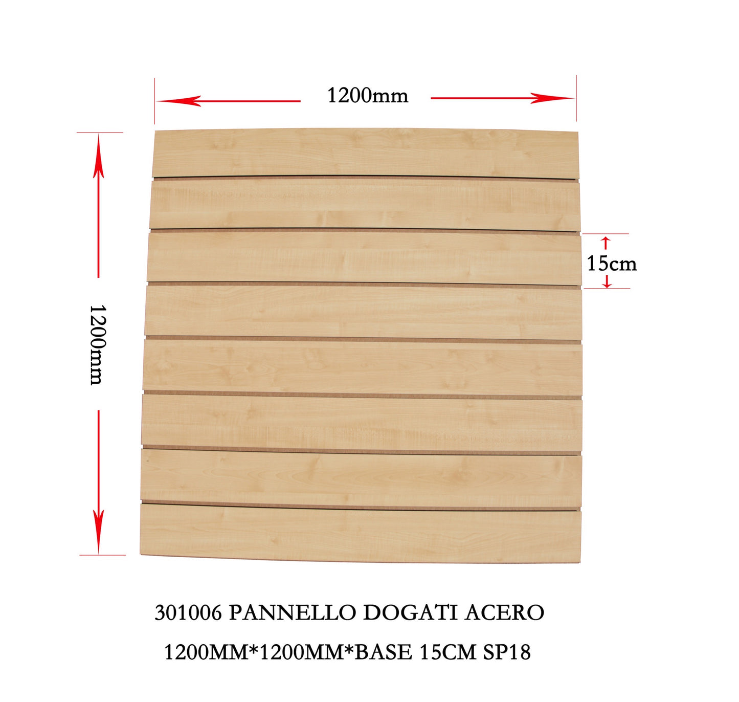 Pannello dogato acero