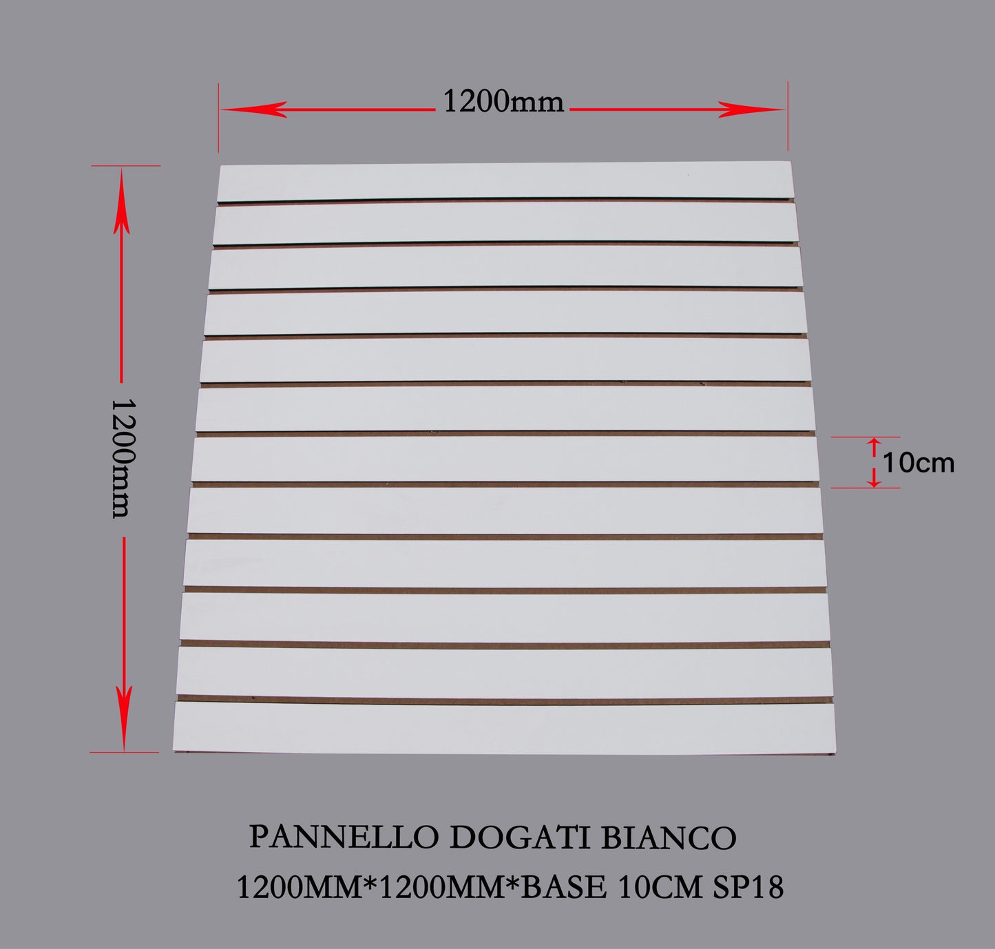 Pannello dogato bianco opaco