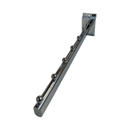 Gancio broche dritto cromato per pannello dogato 5pz