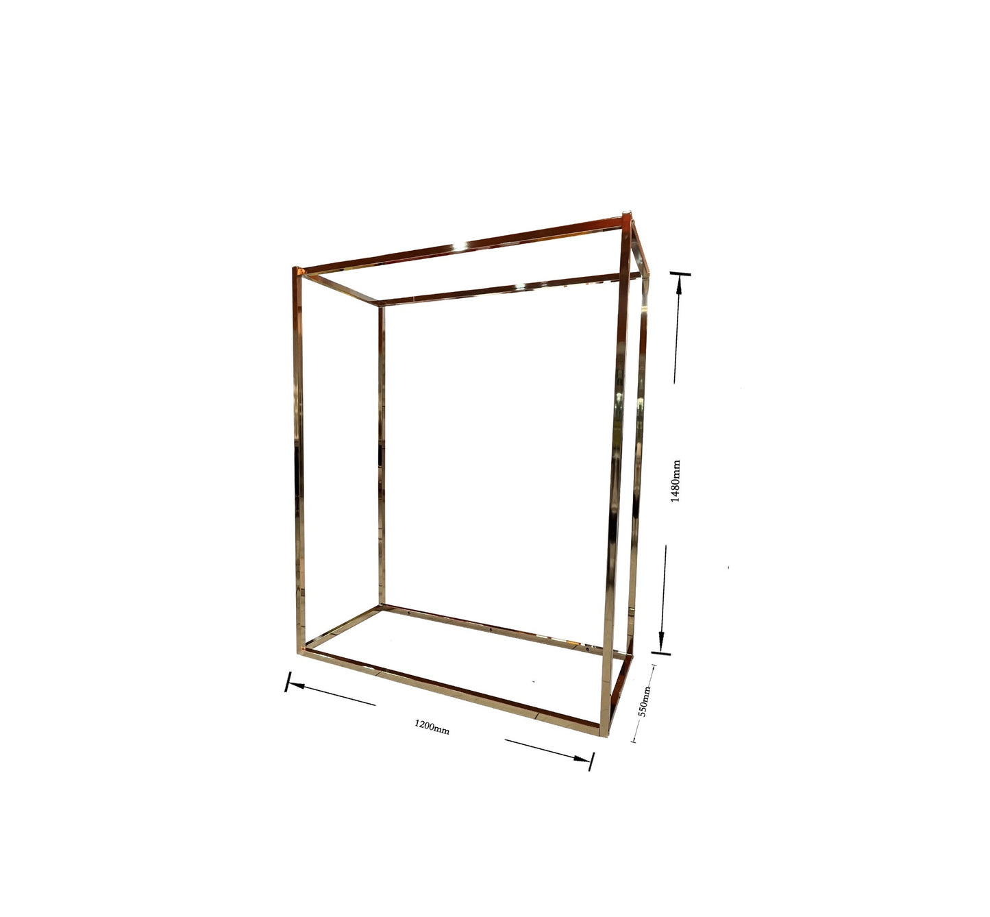 Espositore abbigliamento Oro RETTANGOLARE DOPPIO