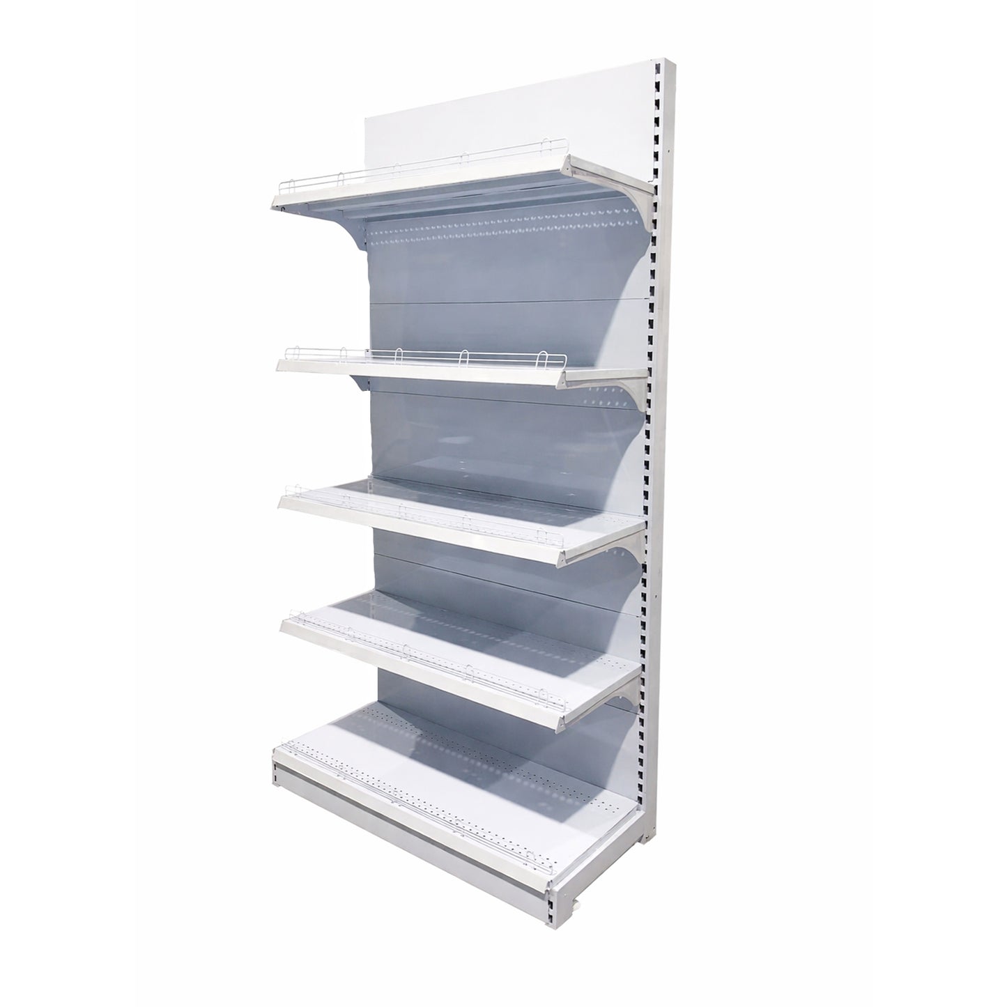 Estensione scaffalatura gondola in metallo a parete 116x50x240