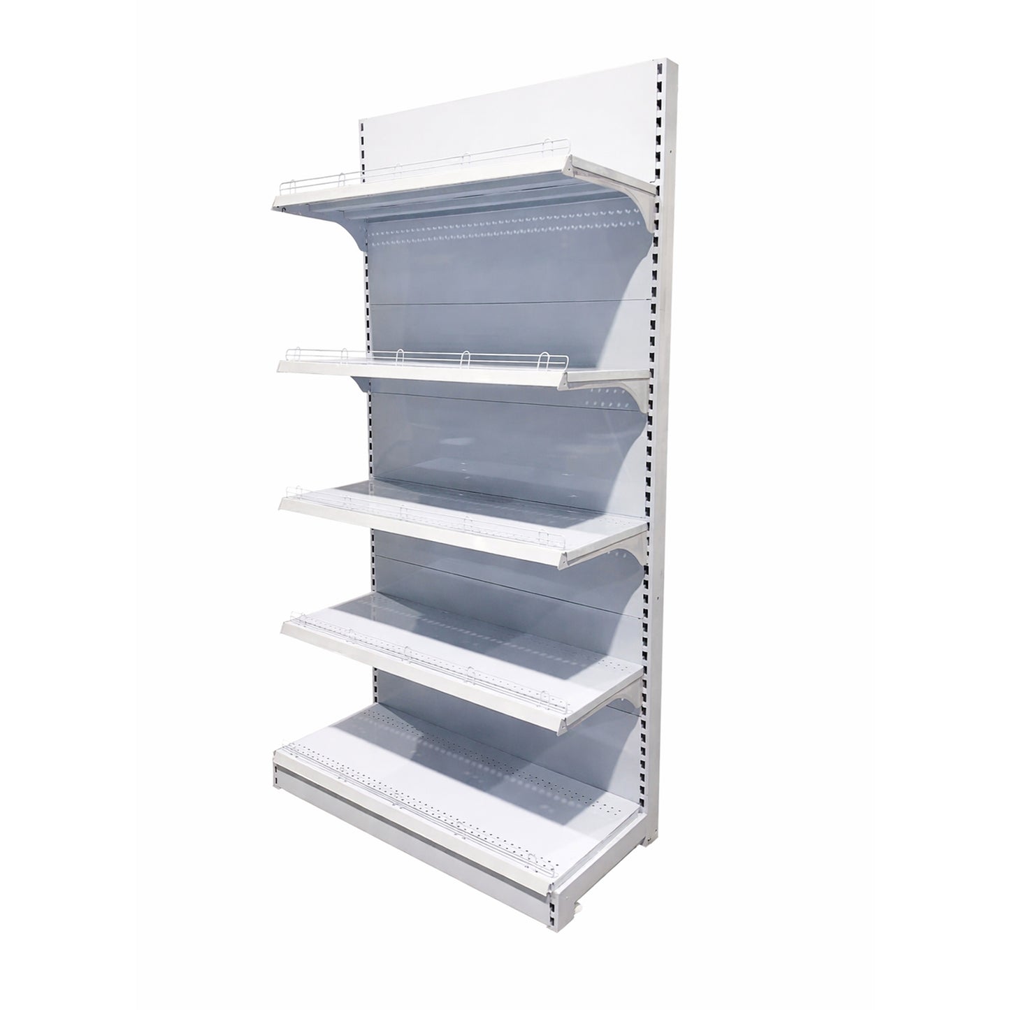 Scaffalatura gondola in metallo a parete 120x50x240