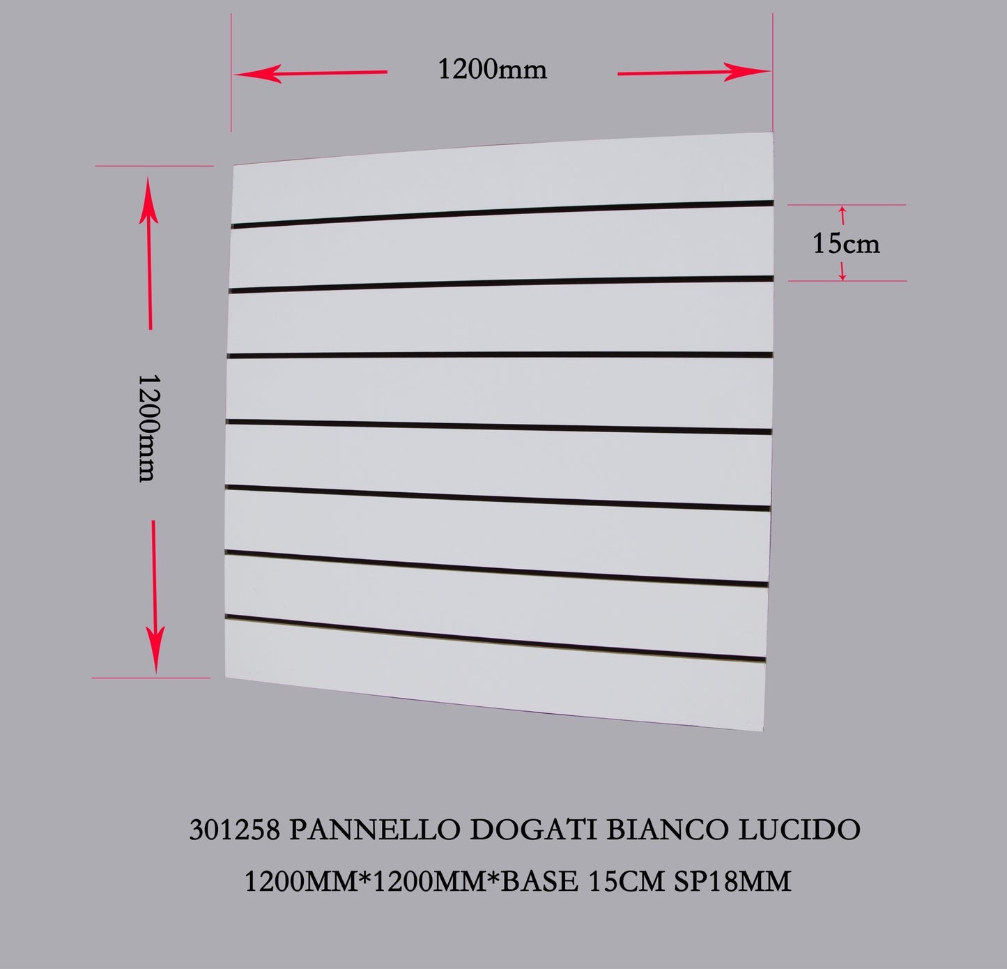 Pannello dogato bianco lucido