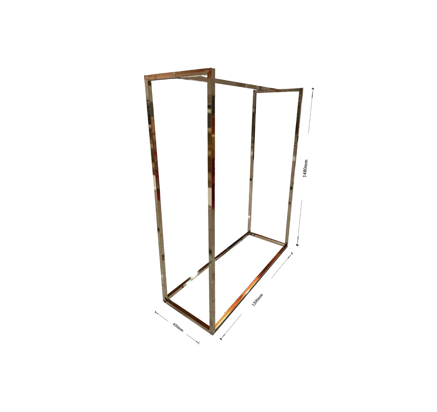 Espositore abbigliamento Oro RETTANGOLARE SINGOLO