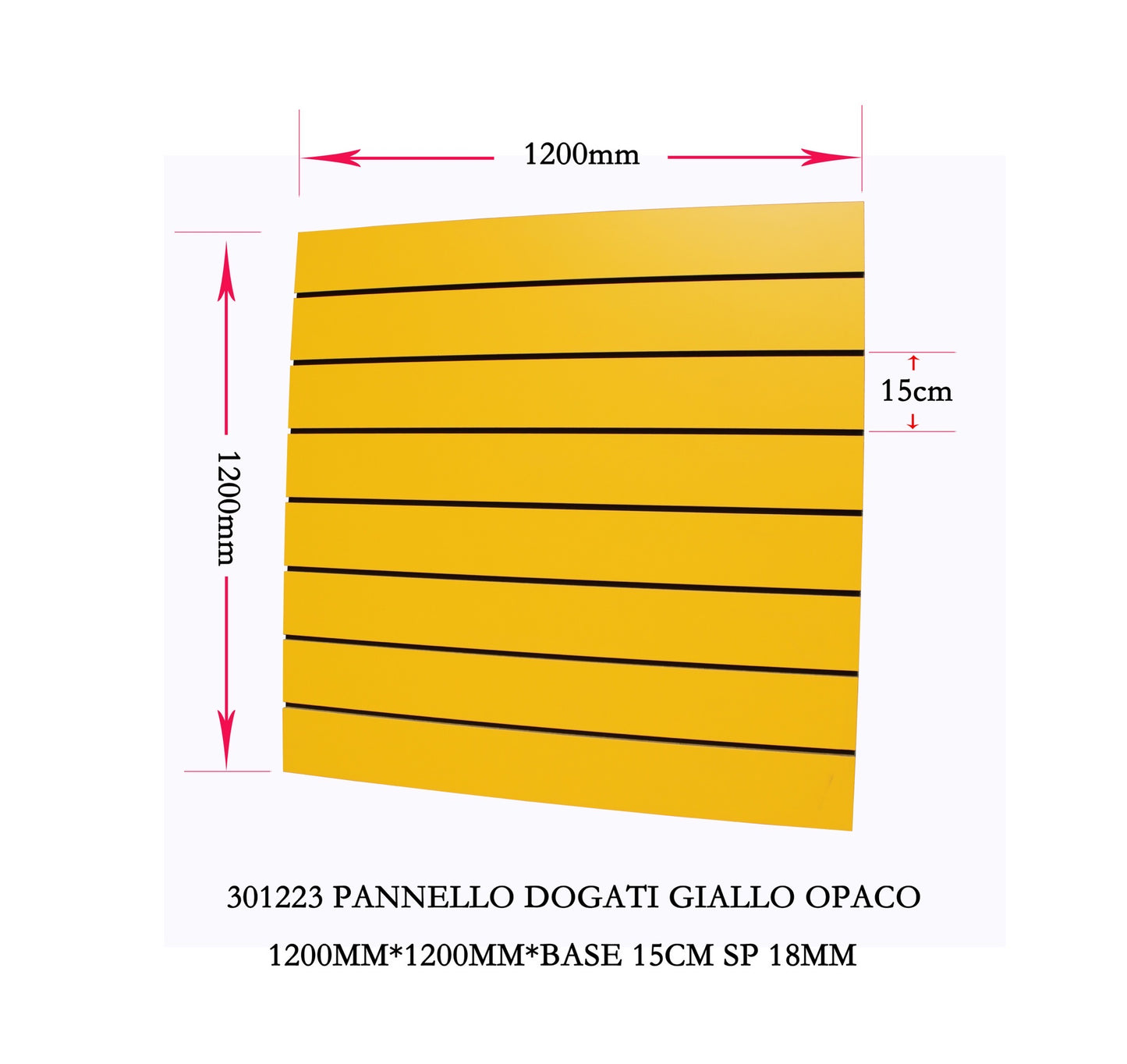 Pannello dogato giallo