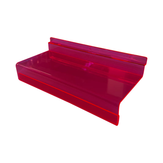 Mensola plexiglass con portaprezzo per pannello dogato