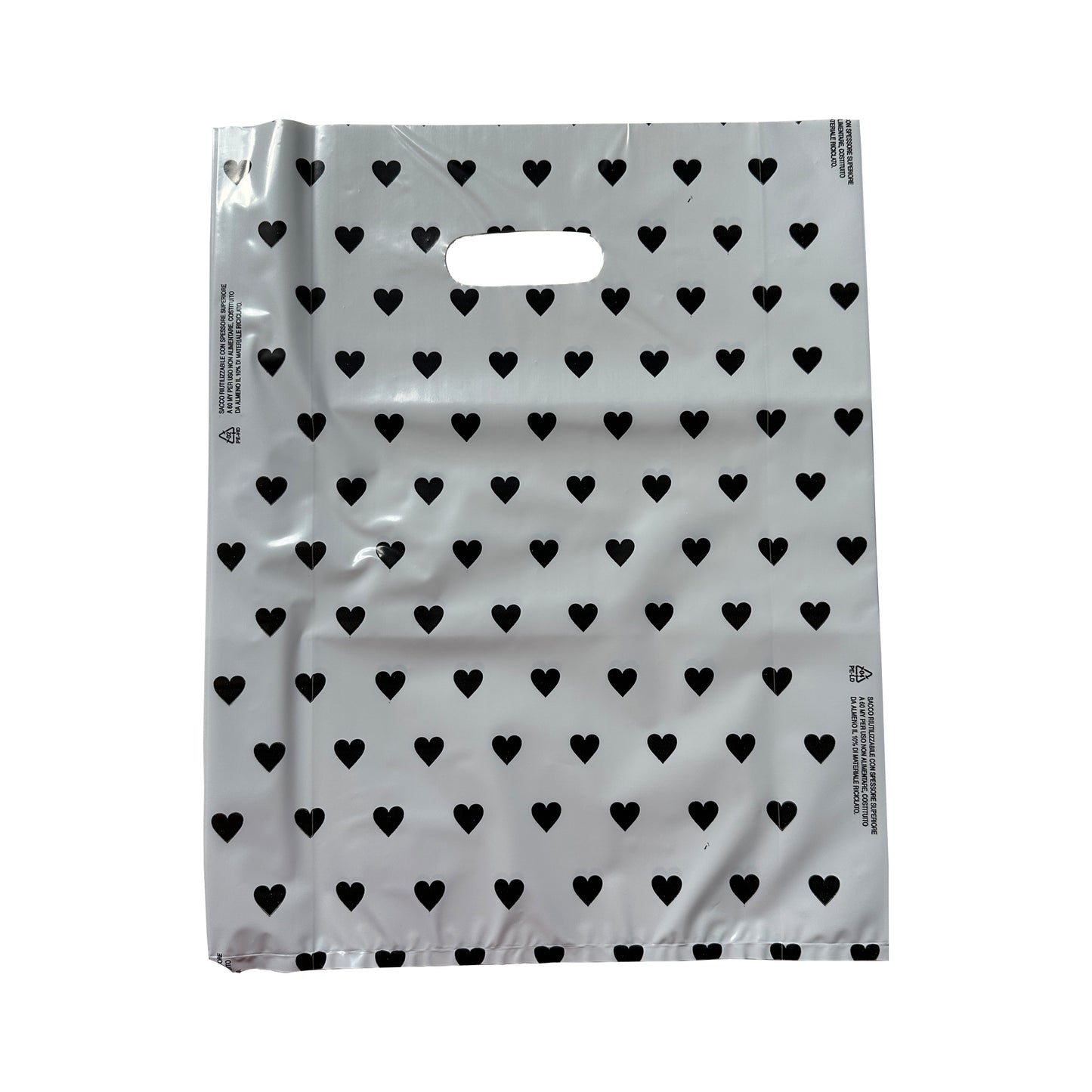 Busta Plastica Manico Fagiolo 30x40 Scegli colori