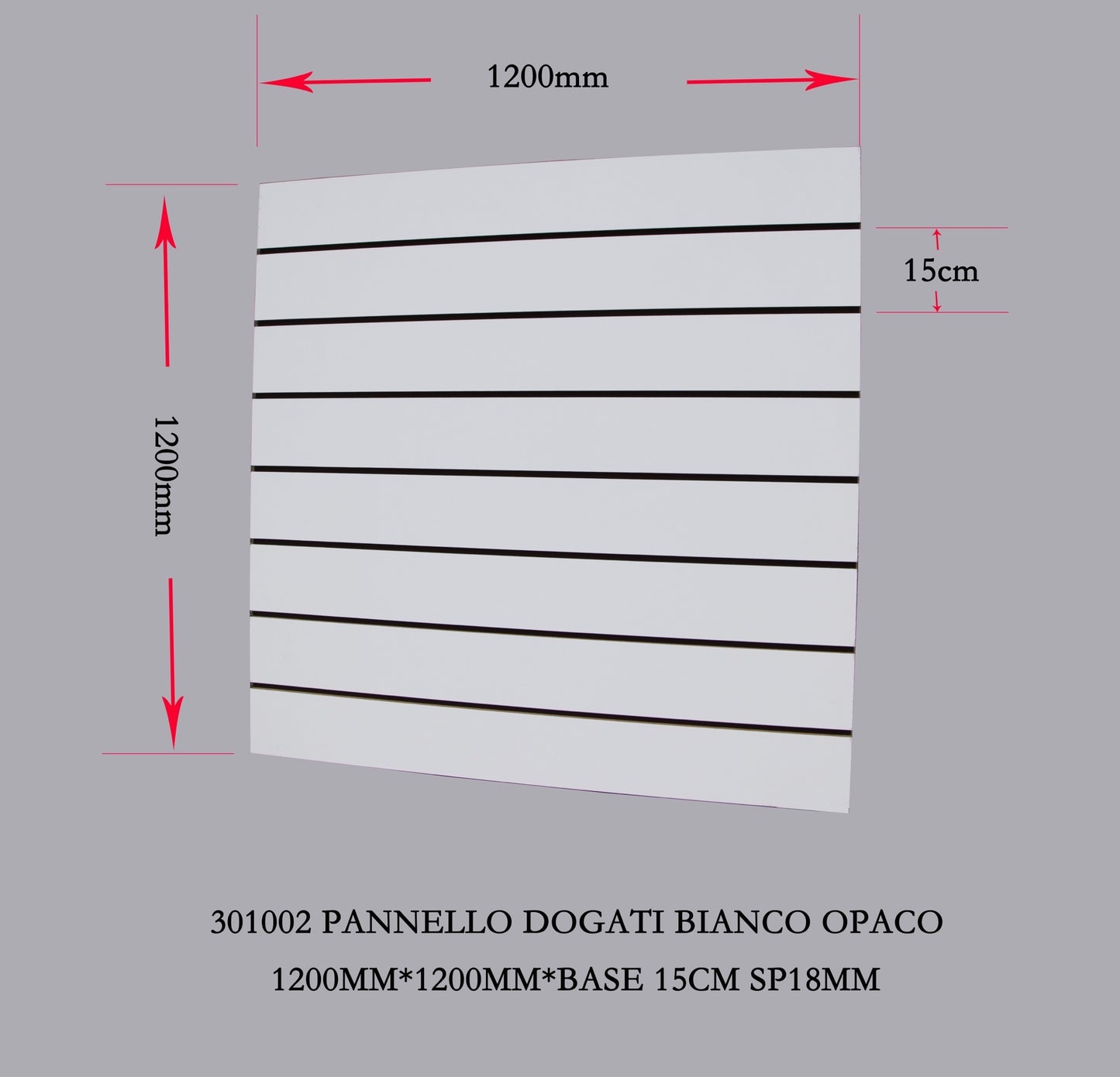 Pannello dogato bianco opaco