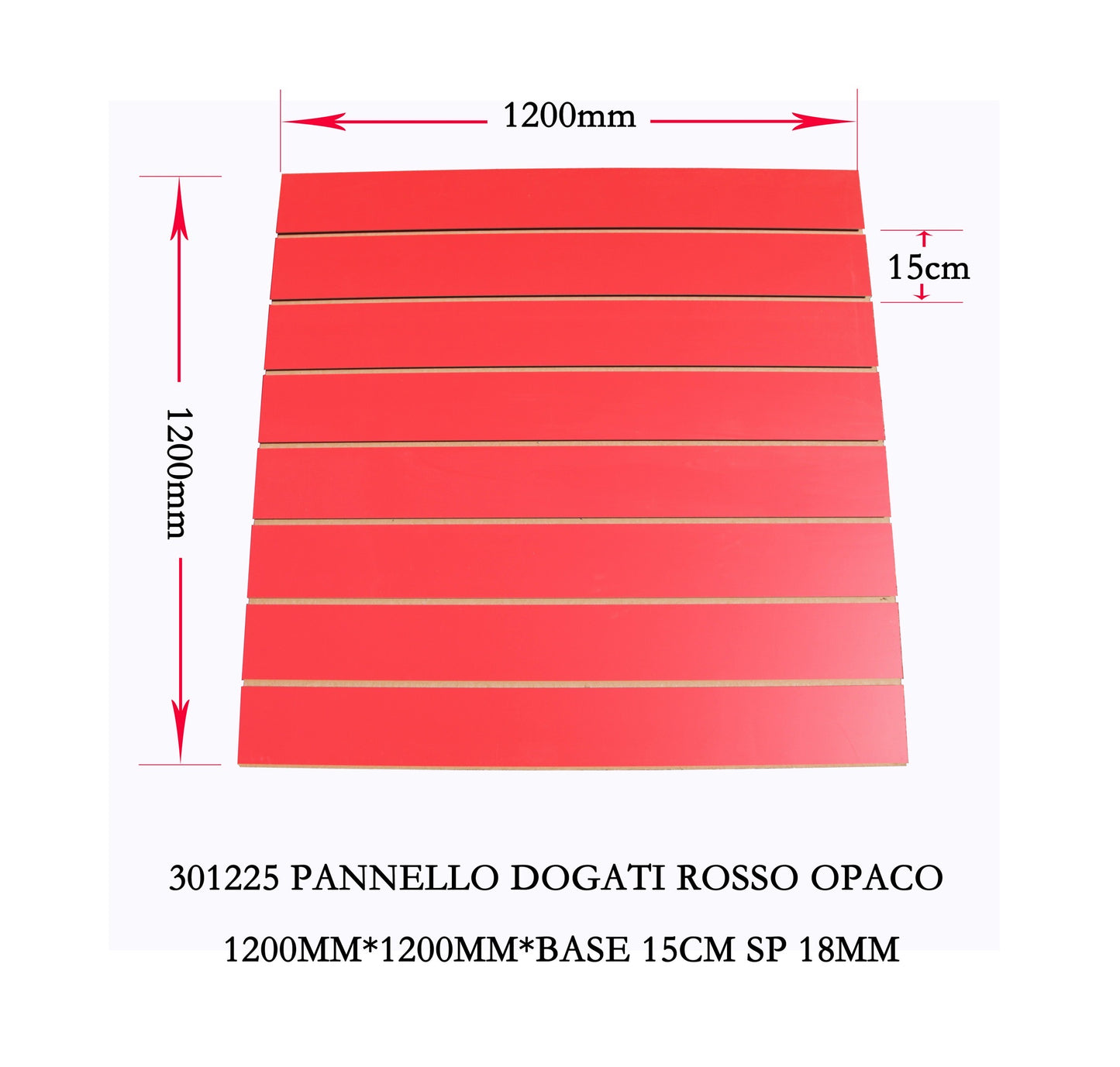 Pannello dogato rosso