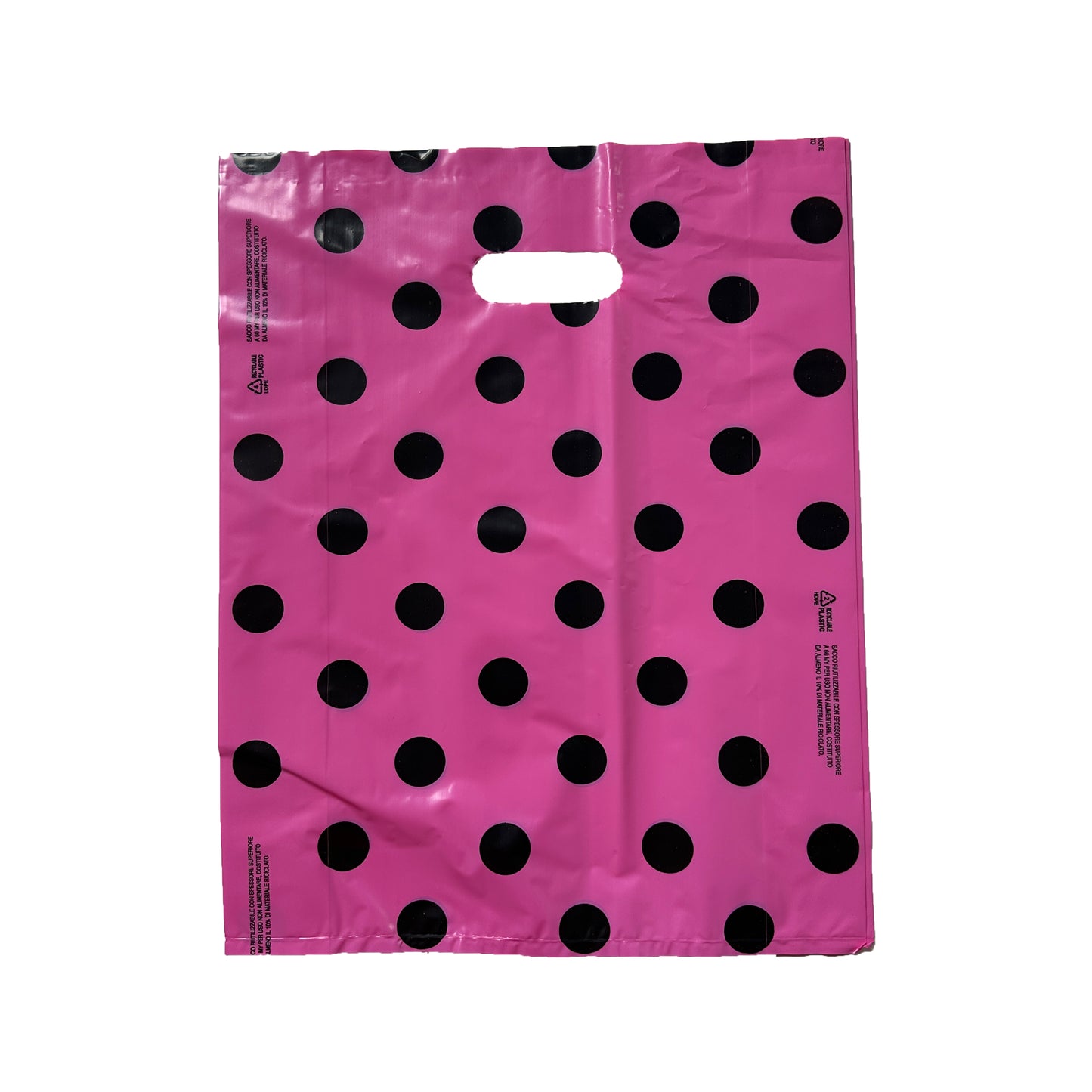 Busta Plastica Manico Fagiolo 30x40 Scegli colori