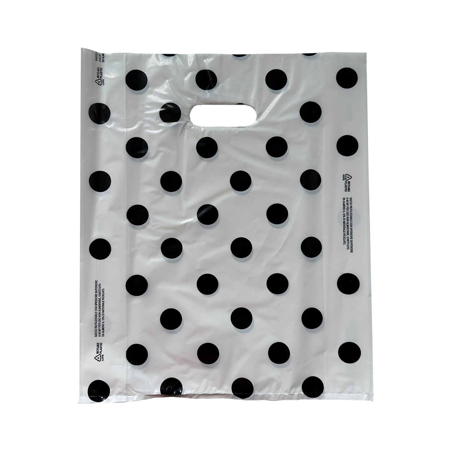 Busta Plastica Manico Fagiolo 30x40 Scegli colori