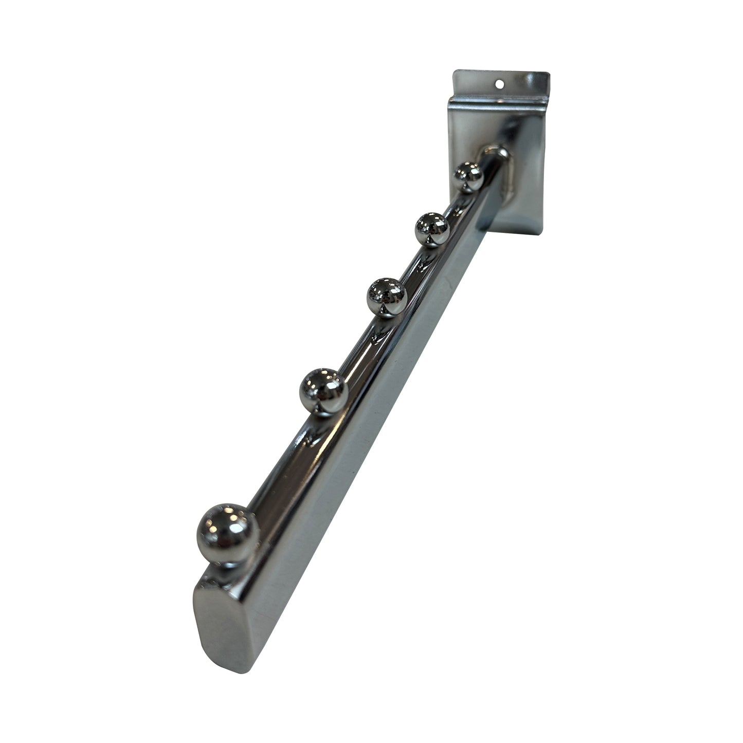Gancio broche dritto cromato per pannello dogato 5pz
