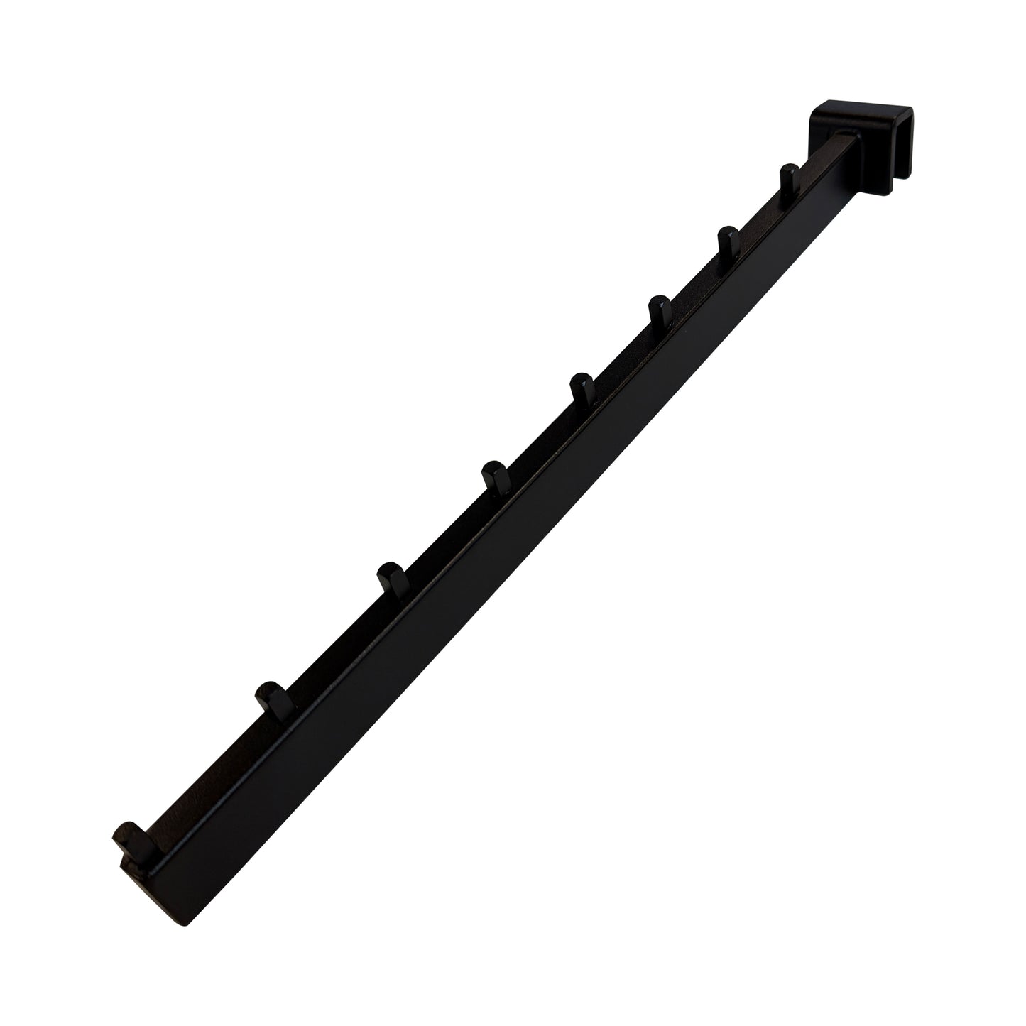 Gancio Broche Inclinato in Ferro Nero con 8 Palline per Barra Dritta da 1,5 cm 5pz