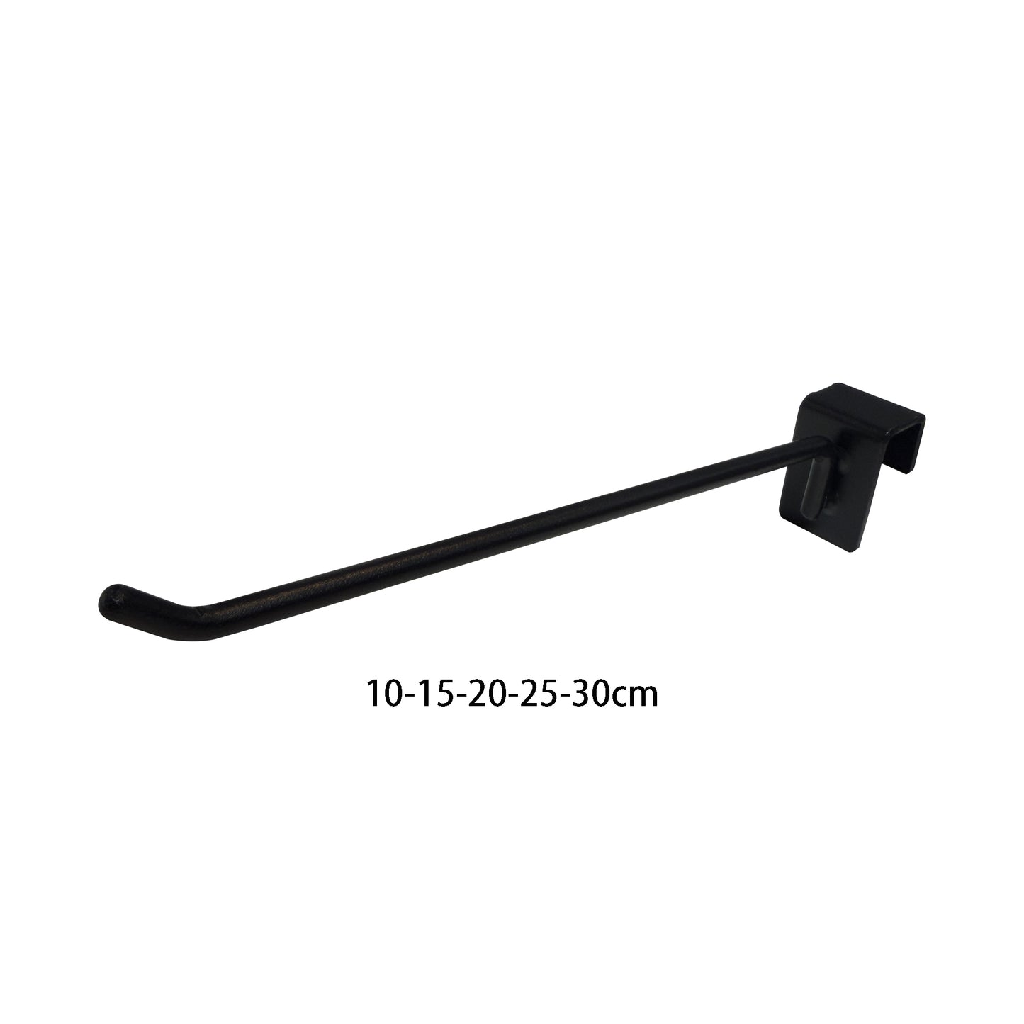 Gancio Singolo in Ferro Nero Opaco per Barra Dritta da 1,5 cm – Spessore 5-6 mm