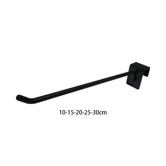 Gancio Singolo in Ferro Nero Opaco per Barra Dritta da 1,5 cm – Spessore 5-6 mm