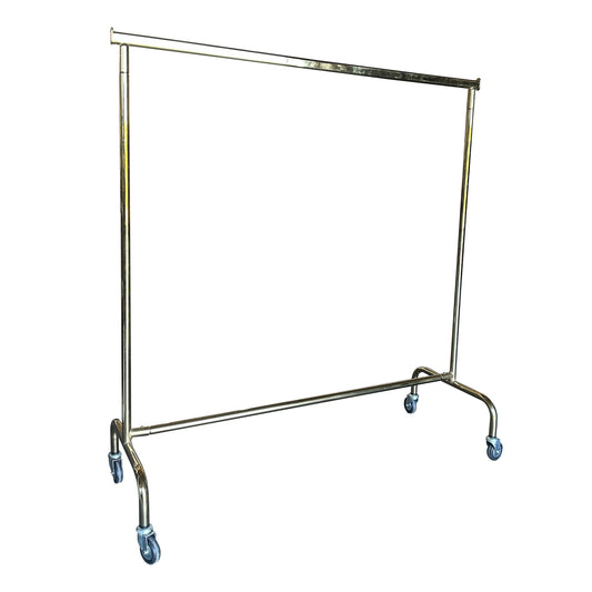 Gold slide-in clothes racks