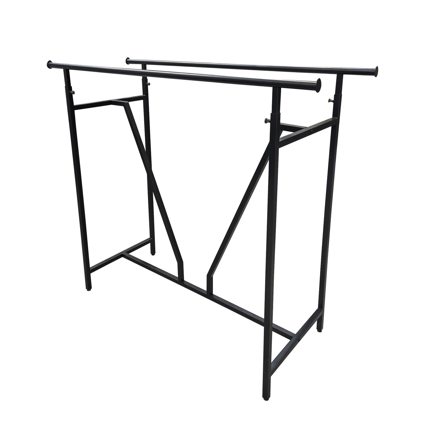 Espositore appendiabiti doppio regolabile in altezza in metallo nero o bianco Stand per negozi di abbigliamento