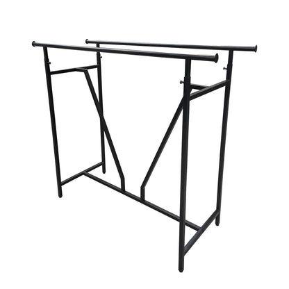 Espositore appendiabiti doppio regolabile in altezza in metallo nero o bianco Stand per negozi di abbigliamento