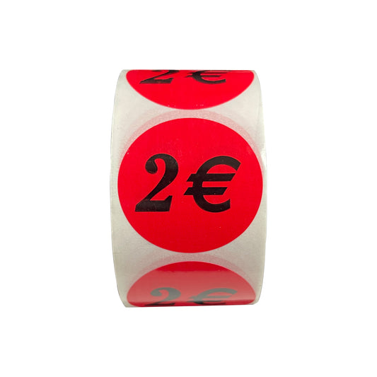 1 Rotolo Bollino Etichette 2€