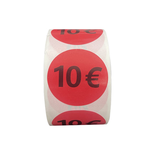 1 Rotolo Bollino Etichette 10€