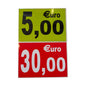 Cartelli Prezzi Plastificati Formato A3 Bifacciali Fondo giallo fluo retro rosso 1 Pezzo