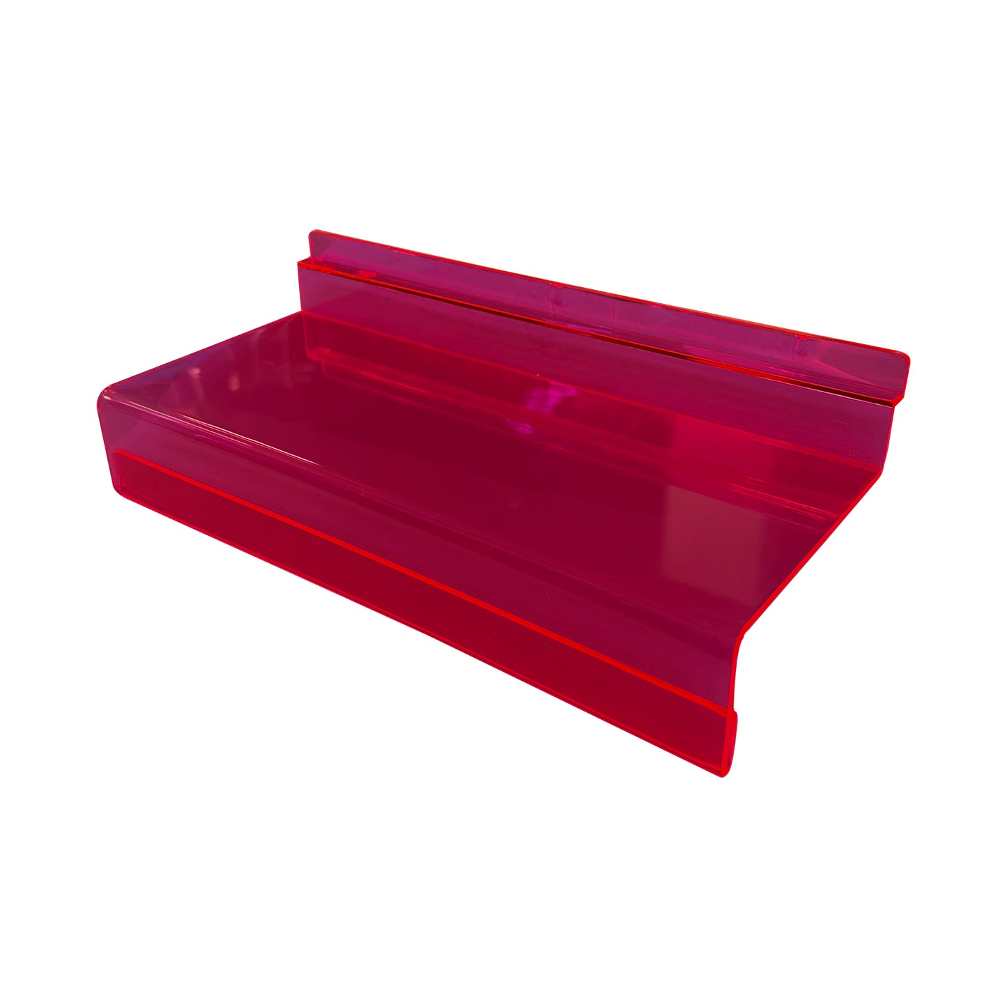 Mensola plexiglass con portaprezzo per pannello dogato