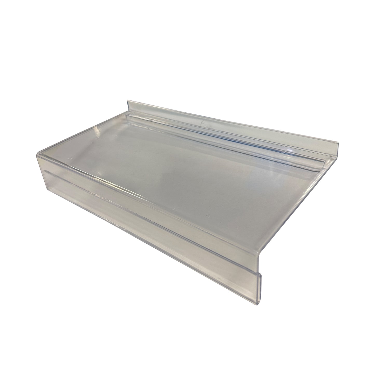 Mensola plexiglass con portaprezzo per pannello dogato