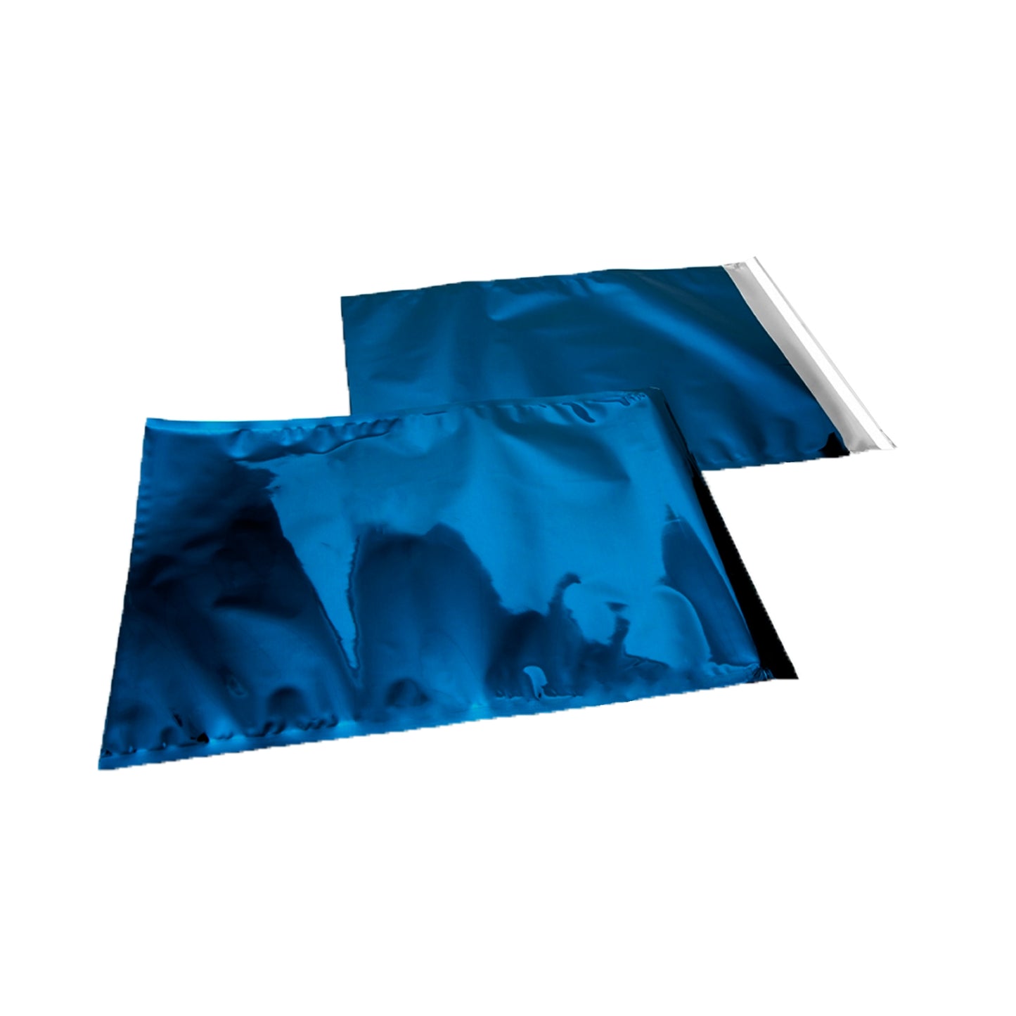 Busta regalo metallizzata con chiusura adesiva – colore blu Confezione 50 pezzi
