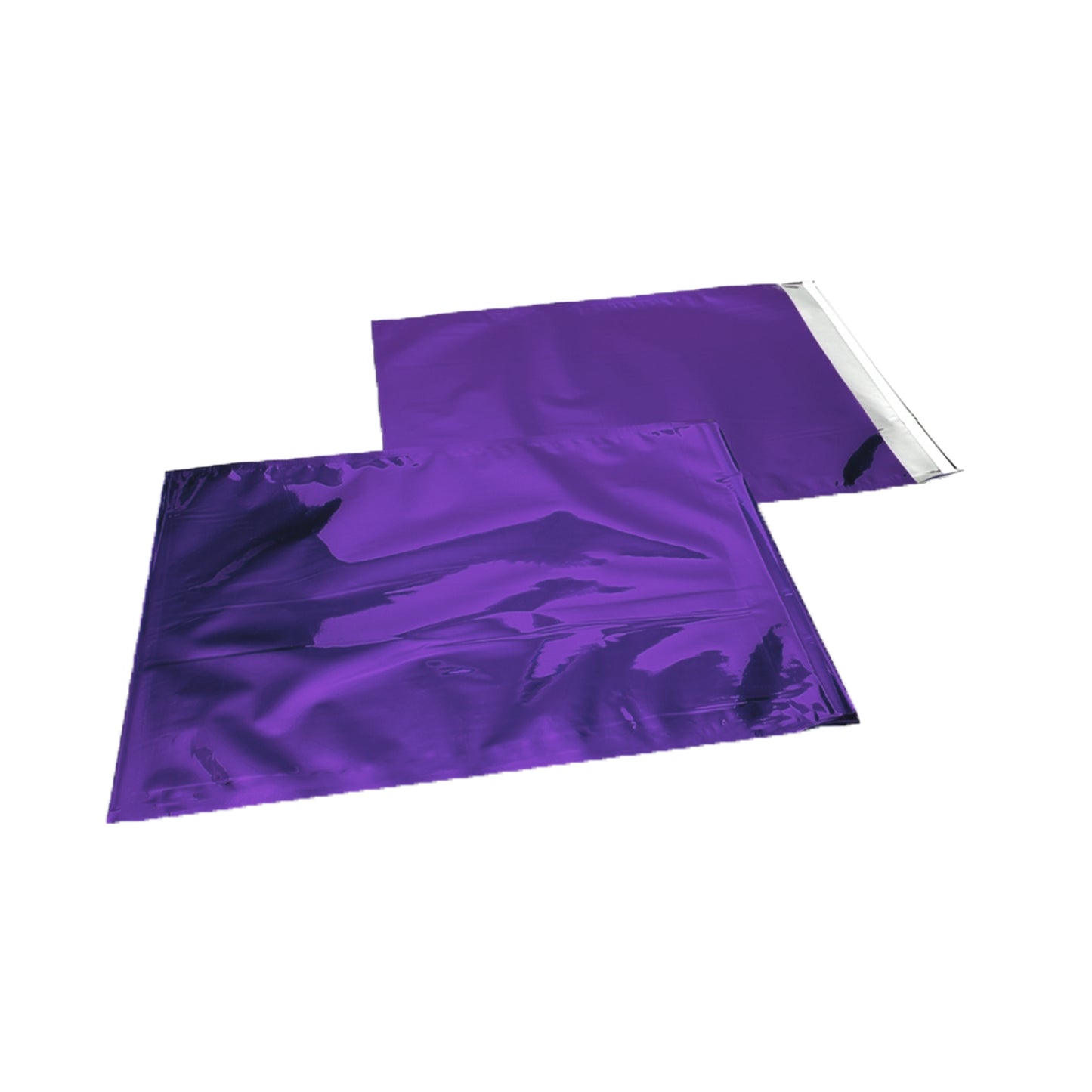 Busta regalo metallizzata con chiusura adesiva – colore viola Confezione 50 pezzi